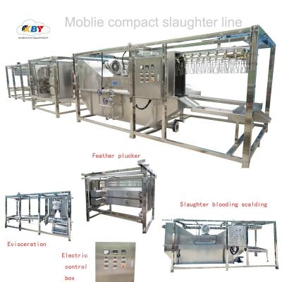 China Customized Compact Slaughter Line Mobile Chicken Slaughter Machine Complete Slaughtering Equipment In Chicken Slaughterhouse Slaughterhouse for sale