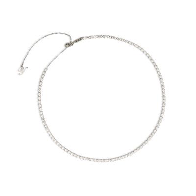 China Chris April Fashion TREND Jewelry PVD Plated 316L Stainless Steel Zircon Choker Chain Jewelry Inlaid Necklace for sale