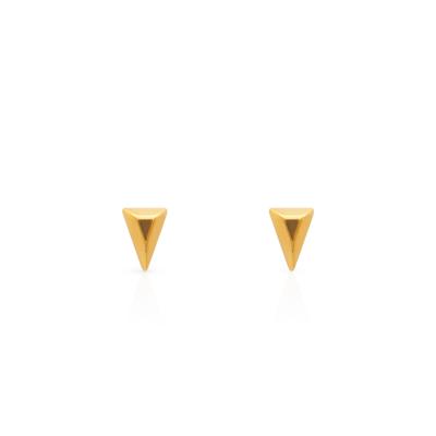 China Chris April 316L Stainless Steel Pyramid Shape Trendy Minimalist Geometric Stud Earrings for sale