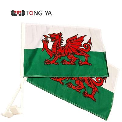 China FLY Wales / Welsh car window flag polyester flag for car for sale