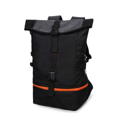 China Factory Wholesale Security Buckle Waterproof Backpack Men's Black Basketball Backpack Casual Sports Backpack for sale