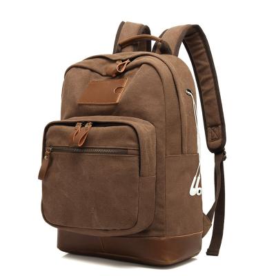 China With USB 2021 Retro Solid Color Large Capacity Travel Backpack Casual Waterproof Breathable Backpack for sale