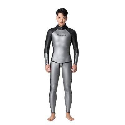 China BESTDIVE Yamamoto SCS Antibacterial Neoprene With Stretch Nylon Lining Two-Tone 3mm Long Sleeve Hooded Men's Freediving Two-Piece Wetsuit for sale