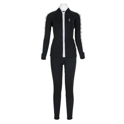 China BESTDIVE Yamamoto Neoprene 3mm Anti-UV Two Piece Black White Ultra Stretch Nylon Wetsuit For Women Scuba Diving for sale