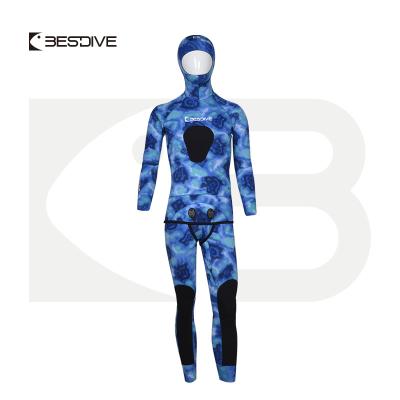 China BESTDIVE Yamamoto Neoprene 3mm Spearfishing Anti-UV Two-piece Suit for Freediving for sale