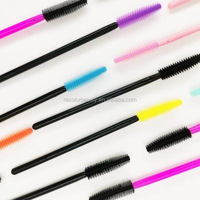 China Silicone Eyelash Mascara Wand Brush Disposable Silicone Eyelash Brush Mascara Wands for Eyelash Extension Tool Makeup Brush Set for sale