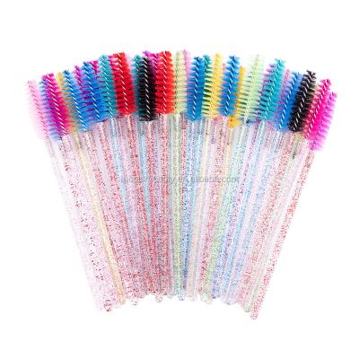 China Unique Wicking Brushes Makeup Set Crystal Mascara Wand Applicator For Disposable Colored Eyelash Extension Crystal Eyelash Mascara Wand Brush for sale