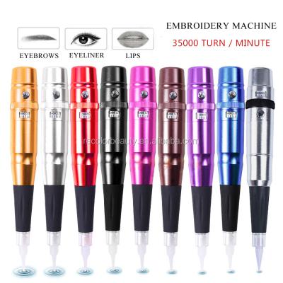 China 35000RPM Permanent Professional Tattoo Makeup Pen Eyebrow Eyebrows Lip Tattoo Machine Machine Tools With Needles for sale