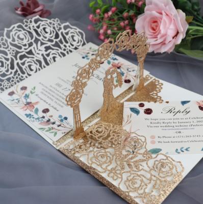 China Europe 3D Invitation Card Printing Unique American Wedding Invitation Cards for sale