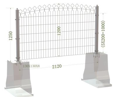 China Decorative Metal Arched Wire Mesh Fence,Decorative Powder Coated Arched Top Metal Fence for sale