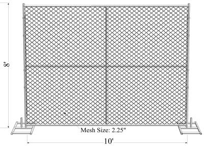 China temporary chain link fence rental en venta