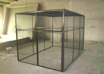 Chine le perroquet extérieur de maillage de soudure/la poudre noire de maison volière d'oiseaux a enduit la grande cage de volière à vendre à vendre