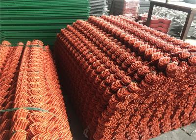 China NZ Orage Color Powder Coated Chain Wire Mesh Of Rubbish Cage Te koop