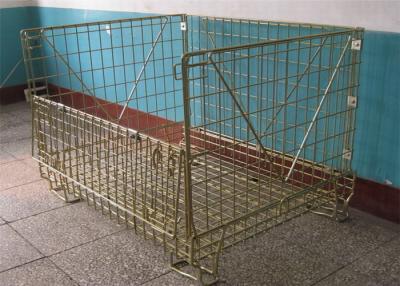 China Warehouse Storage Pallet Cage Stackable Wire Mesh Metal Container zu verkaufen