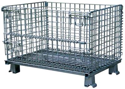 China Folding wire mesh storage cage warehouse container zu verkaufen