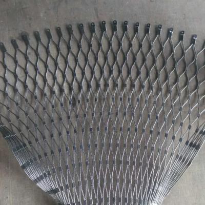 China stainless steel wire rope mesh fence netting for balustrade/stairs safety rope mesh for sale