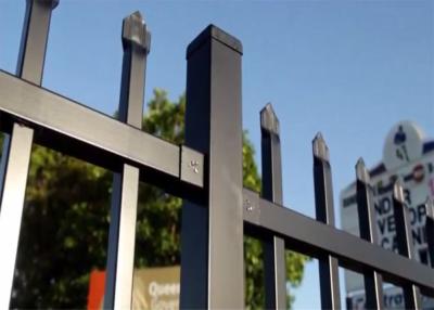 Cina Pressed Spear Top Security Steel Fencing with Punched Tube Rails Garrison Security Fence Panels in vendita