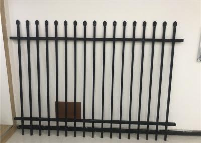 China Galvanized Steel Fence Panels Powder Coated Black Steel Hercules Fencing Panels en venta