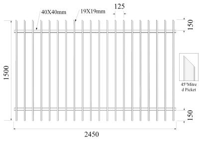 Chine 5ftx7ft tubular fence panels come with 2