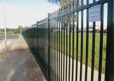 Κίνα spear top pickets steel fence, Stain Black Press Point Steel spear Fence προς πώληση