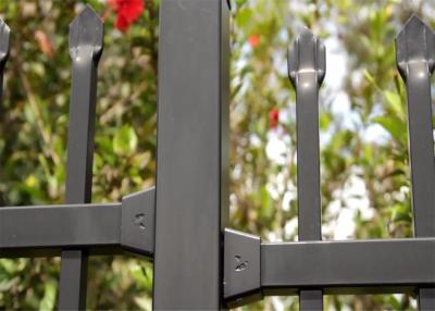 중국 High Security Garrison Fencing Panels Interpon Powder Coated Black 판매용