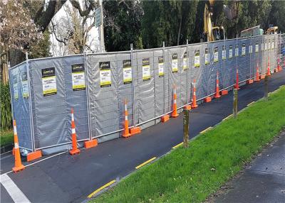 China Construction Site Portable Sound Barrier Secured with Temp Fence Panels for sale