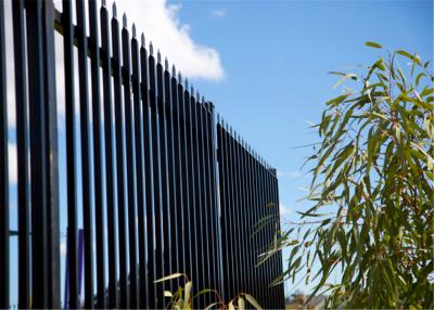 China Powder coated black 2.1x2.4m Steel Tubular Design / Tubular fence for sale