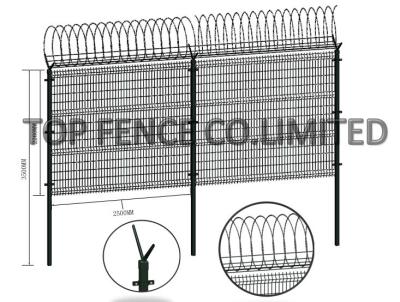 Cina Recinto rivestito del collegamento a catena della rete metallica di sicurezza del PVC in vendita