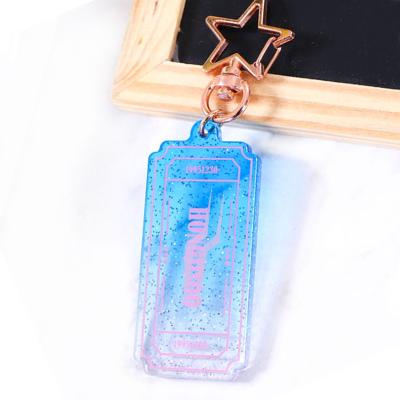 China Hot New Products Colorful Printing Eco - Friendly Make Your Own Anime Acrylic Charm Key Chain for sale