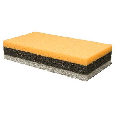 China Three Layer PU Sponge Wall Grout Sponge Drywall Sponge Viable Resistant Rubbing Cleaning Finishing Sponge for sale