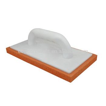 China SQUARE High Density Orange Masonry Float With Plastic Handle Sponge Plastering Trowel for sale