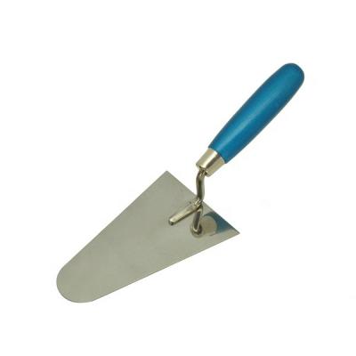 China Plastering 16cm Italian Mirror Polished Stainless Steel Masonry Trowels With Wooden Handle for sale