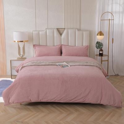 China Zipper Bedding Set 100%Velvet Luxurious Nondisposable Hide Soft Solid Queen Duvet Cover Set for sale