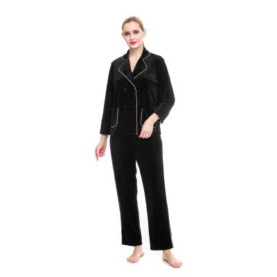 China Bulk Sale Breathable Lounge Wear Custom Design Long Sleeve Pajamas Women Sleepwear for sale