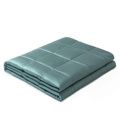 China Anti-Bacteria Perfect For Summer Eco-Friendly And Sustainable Bamboo Cloth Blue Cooling Weighted Blanket for sale