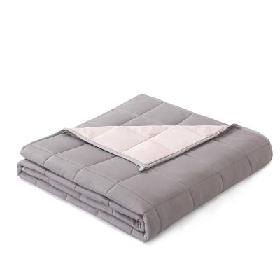 China 2021 Hot Selling Flame Retardant 7/10/12/15lbs Factory Fit Insomnia Cooling Cloth Weighted Blanket for sale