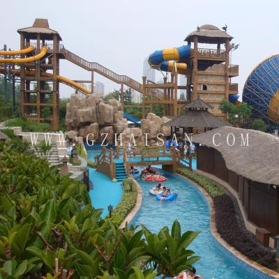 China Aqua Park Aqua Park Design with wave pool water slides and water play games for sale