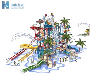 China Water park fiberglass water house design water slides in water park for sale