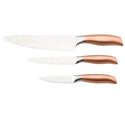 China Wholesale Disposable Heavy Duty Knife Trim Handle Stainless Steel-Copper Coating Set for sale