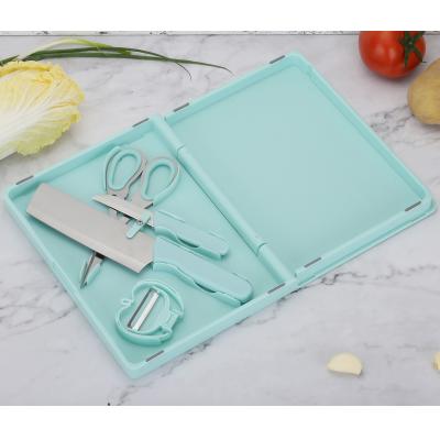 China Disposable ready to ship universal cutlery set with cutting board for sale