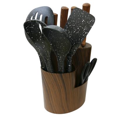 China Excellent viable complete nylon set of kitchen cookware block and kitchen knives for sale