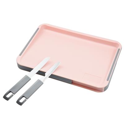 China New 2021 Multifunctional Hot Selling Disposable RTS Yangjiang Kitchen Straw Cutting Board Non-slip Wheat and Knife Set for sale