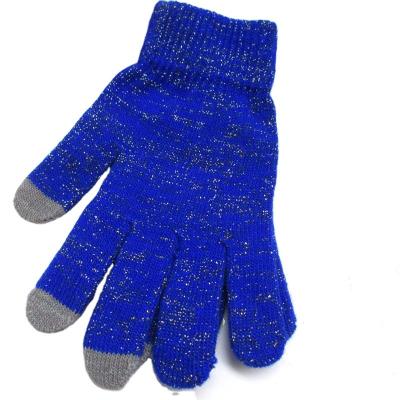 China Warm Jacquard Winter Touch Screen Gloves Men Women Stretch Knit Mittens Acrylic Full Finger Guantes for sale