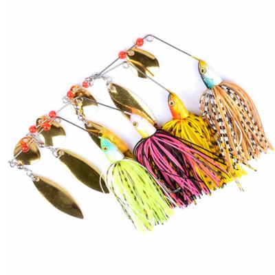 China 18g Metal Fishing Jig Lead Lure Chatter Silicone Edges Groundbait With Hook Spinner Buzzbait Metal Lure for sale