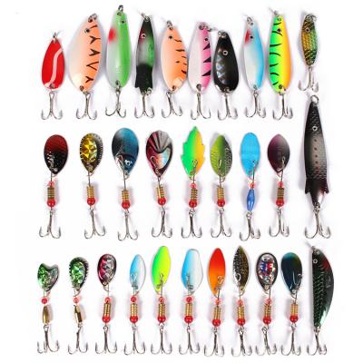 China New Style Cheap Hard Spinners 30pcs/Set Sequins Fishing Lure Set Y-035 for sale