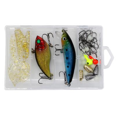 China Outdoor Activity 30PCS Vib Minnow Fishing Bait Lead Hook Artificial Fishing Lure Set for sale