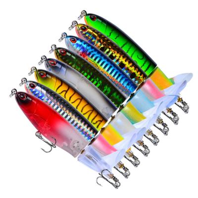 China Factory Lures 36g 145mm Plastic Artificial Bait Lie Hard Holographic Plopper Aluminum Fishing Lure Y-056-09 for sale