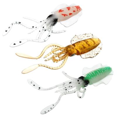 China Soft Fishing Lure 6.5cm 9.5cm 12cm 15cm Soft Plastic Fishing Octopus Edges Lures Bait Critter Fishing Swimbait Squid Lure for sale