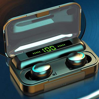 China F9-5C High Fidelity Radio BT5.0 Earbuds TWS Waterproof Stereo Fingerprint Touch In-Ear Earbuds For All Phones Portable Charging Case for sale