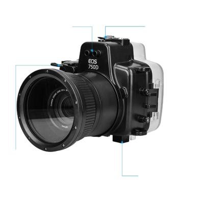 China Seafrogs 750D 40m/130ft Underwater Waterproof PC Camera PC Housing Case For Canon Camera 750D 18-135mm for sale